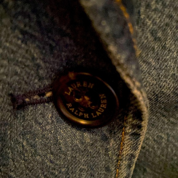 Ralph Lauren Women’s Denim Blazer, 2 Front Pockets, 1 RL Button, Size 16, NWT - Picture 4 of 11